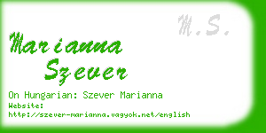 marianna szever business card